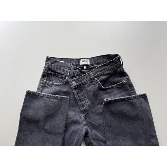 AGOLDE Criss Cross Savage Vintage Black High Rise Loose Boyfriend Jeans, Size 27 - Picture 11 of 14